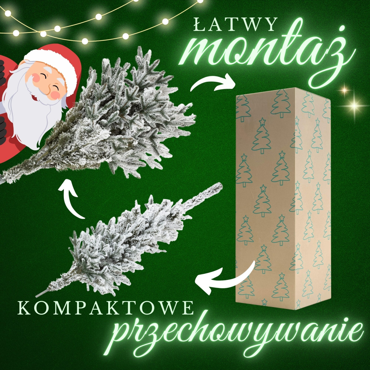 Mākslīgā eglīte Springos CT0223, PRIEDE LUX 150 CM