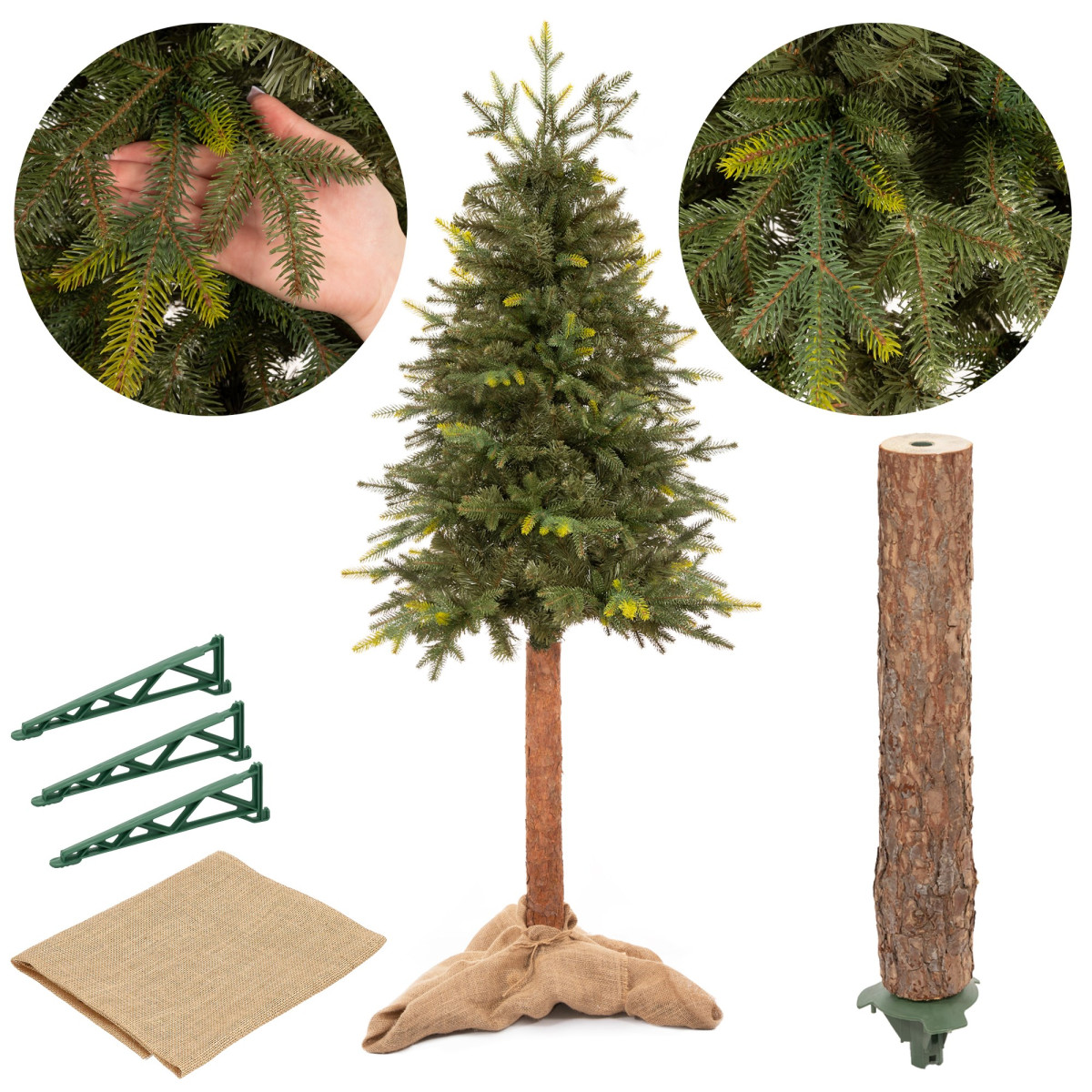 Mākslīgā eglīte Springos CT0199, PRIEDE UZ STUMBRA 180 CM