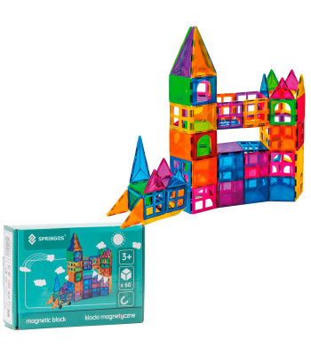 Magnētiskais konstruktors 60 daļas Springos KG0047
