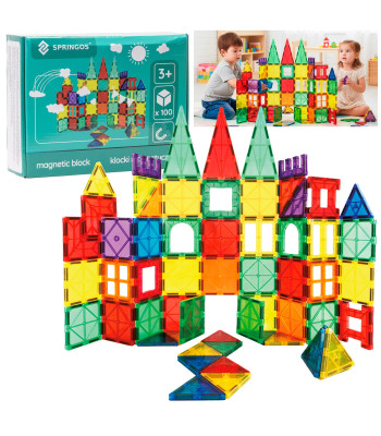 Magnētiskā Konstruktoru Spēle 100 Daļas Springos KG0048