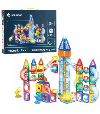 Magnētiskais konstruktoru komplekts 134 daļas Springos KG0062