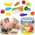 Koka rotaļlietu komplekts - augļu un dārzeņu “griešanas” spēle Springos KG0058