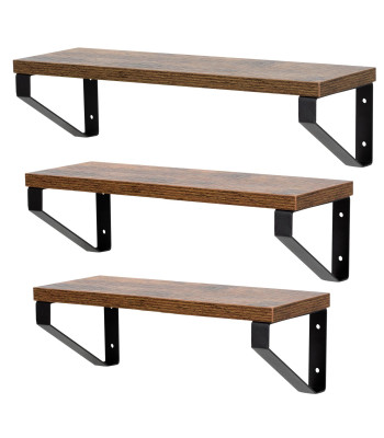 Sienas plauktu komplekts 3 gab. 30/35/40x12x9 cm HF0049