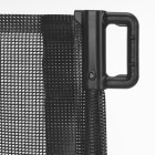 Drošības barjera kāpnēm 80 cm, rullo žalūzijas durvīm, aizsargājošas, melnas