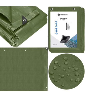 Dārza brezents 4x5m 100g/m2 pastiprināta aizsargplēve automašīnai, zaļa
