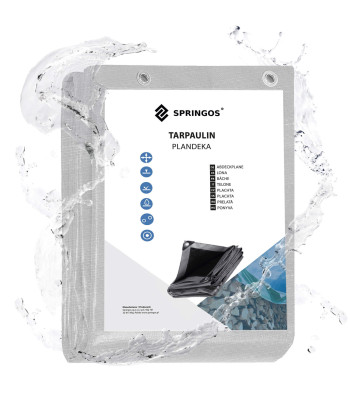 Dārza brezenta pastiprināta aizsargplēve, pelēka, 3x5 m 260 g/m2