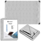 Dārza brezents 6x4 m 130g/m2 pastiprināta aizsargplēve automašīnai, pelēka