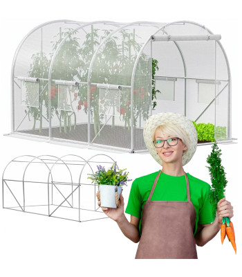 Arkveida dārza siltumnīca ar pastiprinātu plēvi 140 g/m², 3 x 2 x 2 m, Springos GT0010