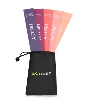 Pretestības gumiju komplekts vingrošanai 5 gab. ACT0105