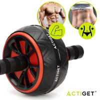 Vingrošanas ritenis ar paklājiņu ACT0111