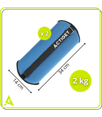 Atsvari vingrošanai 2 x 2 kg ACT0130