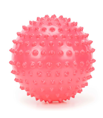 20 cm adatu bumba rehabilitācijas masāžai ar sensoru pumpi, rozā ezītis