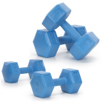 Sešstūra hanteles 2x2,5 kg komplekts fitnesa vingrinājumiem