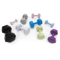 2x2kg sešstūra hanteles fitnesa vingrinājumiem, 2 gab. komplekts, violets