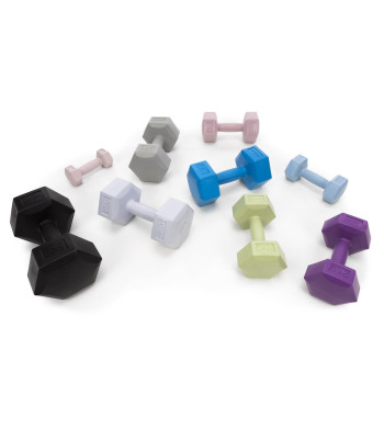 2x2kg sešstūra hanteles fitnesa vingrinājumiem, 2 gab. komplekts, violets