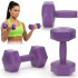 2x2kg sešstūra hanteles fitnesa vingrinājumiem, 2 gab. komplekts, violets
