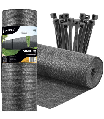 noēnojuma tīkls gaiši antracīta 65 g/m² 1,5 x 25 m sn0072