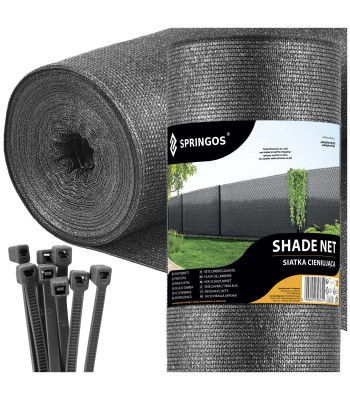 noēnojuma tīkls gaiši antracīts 185 g/m² 1,5 x 10 m sn0069