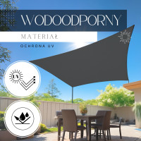 Saules nojume SN0061 3 x 2 m tumši pelēka