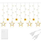 ziemassvētku zvaigžņu aizkars springos cl4133138 led