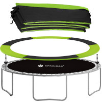 batuta pārvalks springos tp-8ft 244 cm melns ar zaļu apmali