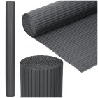 Balkona pārsegs 500 x 180 cm, pvc maskēšanas paklājs žogam un terasei, tumši pelēks