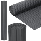 PVC balkona aizsegs 500x140 cm balkonam, terasei un žogam, tumši pelēks