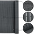 PVC balkona aizsegs 500x140 cm balkonam, terasei un žogam, tumši pelēks