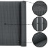 pvc maskēšanas paklājs balkonam, terasei un žogam, 500 x 120 cm, tumši pelēks