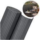 PVC balkona aizsegs 400 x 100 cm, tumši pelēks – Springos®