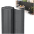 PVC balkona aizsegs 400 x 100 cm, tumši pelēks – Springos®