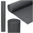 PVC balkona aizsegs 400 x 100 cm, tumši pelēks – Springos®