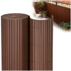 pvc privātuma aizslietnis balkonam, terasei un žogam 500 x 140 cm, brūns