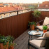 brūns pvc balkona aizsegs 500 x 160 cm springos®