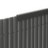 PVC pārklājuma noslēgprofils 100 cm balkonam, terasei un žogam, tumši pelēks