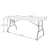 Saliekams galds Springos GF0051 180 cm, balts