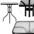 Dārza galds Springos GF1018, 60 × 60 cm, melns