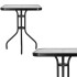 Dārza galds Springos GF1018, 60 × 60 cm, melns