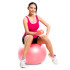 Springos FB0012 vingrošanas bumba ar pumpi, 75 cm, rozā