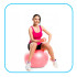 Springos FB0012 vingrošanas bumba ar pumpi, 75 cm, rozā