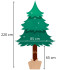Sniegota dimanta mākslīgā egle uz dabīga stumbra Springos CT0112, 220 cm