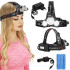 Uzlādējama LED pieres lampa Springos CS0059 ar T6 CREE diodēm, melna