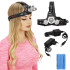 Uzlādējama LED pieres lampa Springos CS0059 ar T6 CREE diodēm, melna