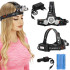 Uzlādējama LED pieres lampa Springos CS0059 ar T6 CREE diodēm, melna
