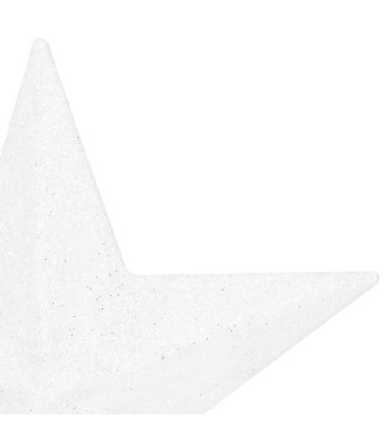 Springos CA1194 balta Ziemassvētku eglītes galotne zvaigznes formā, 15 cm