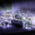 Dekoratīvā lāsteku virtene Springos CL0098 ar 400 LED, auksti balta