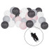 Springos CL0155 kokvilnas bumbiņu LED gaismas virtene, 50 LED, 10 m