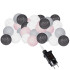 Springos CL0155 kokvilnas bumbiņu LED gaismas virtene, 50 LED, 10 m