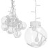 Ziemassvētku silti baltu LED lampiņu aizkars Springos CL4045, 108 LED