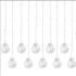 Ziemassvētku silti baltu LED lampiņu aizkars Springos CL4045, 108 LED
